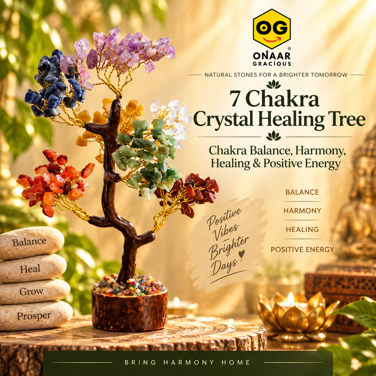 Seven Chakra Crystal Healing Tree Onaar Gracious