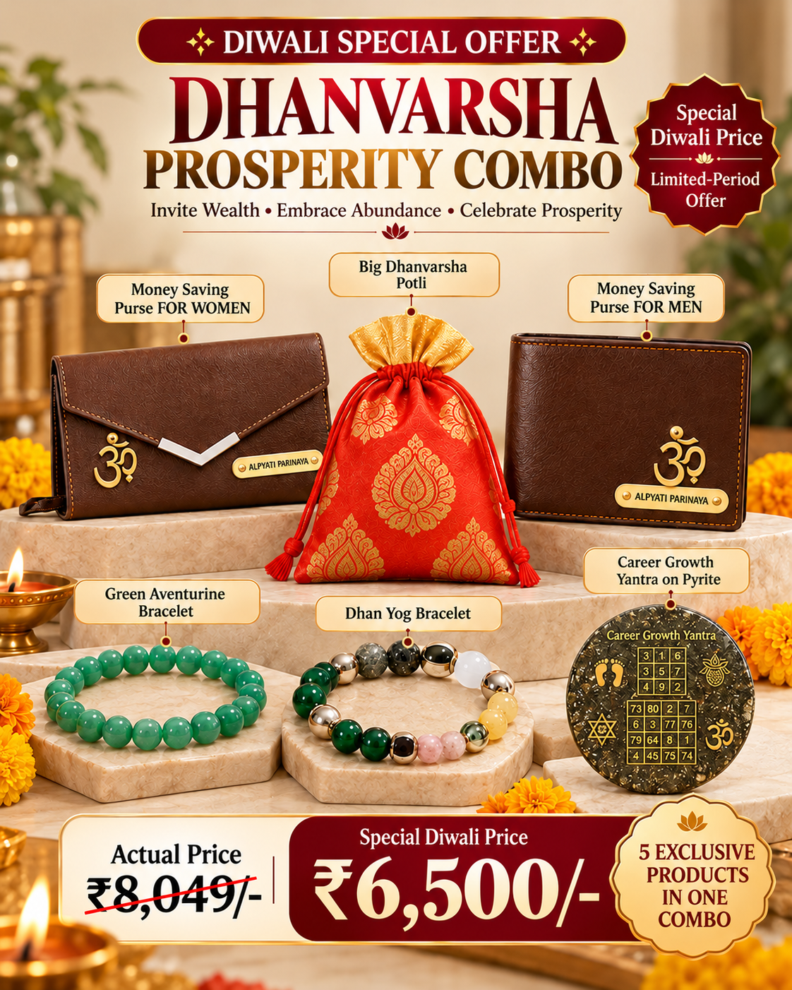 Diwali Dhanvarsha Prosperity Combo Onaar Gracious