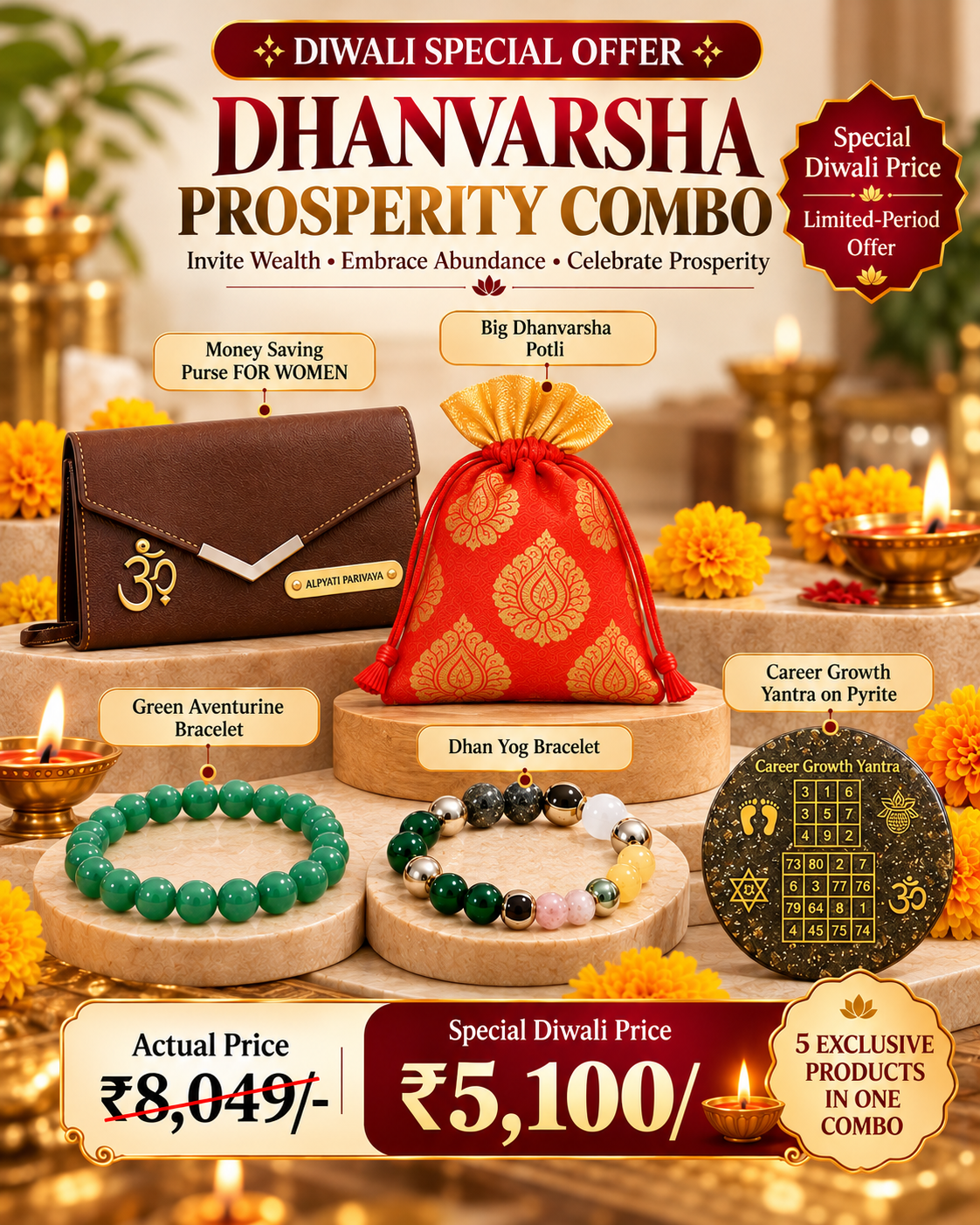 Diwali Dhanvarsha Prosperity Combo Onaar Gracious