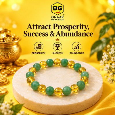 Green aventurine and citrine bracelet Onaar Gracious