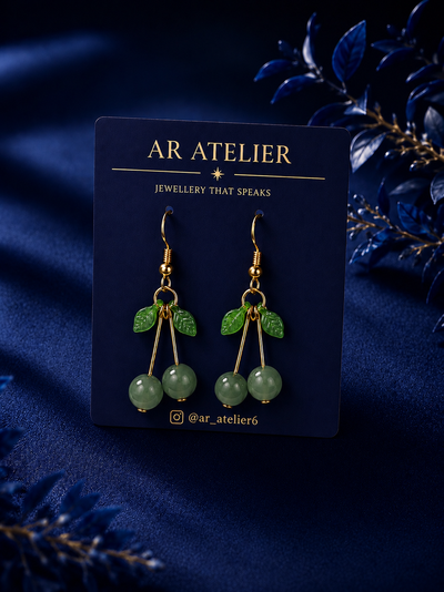 Fortune Bloom Green Aventurine Earrings Onaar Gracious