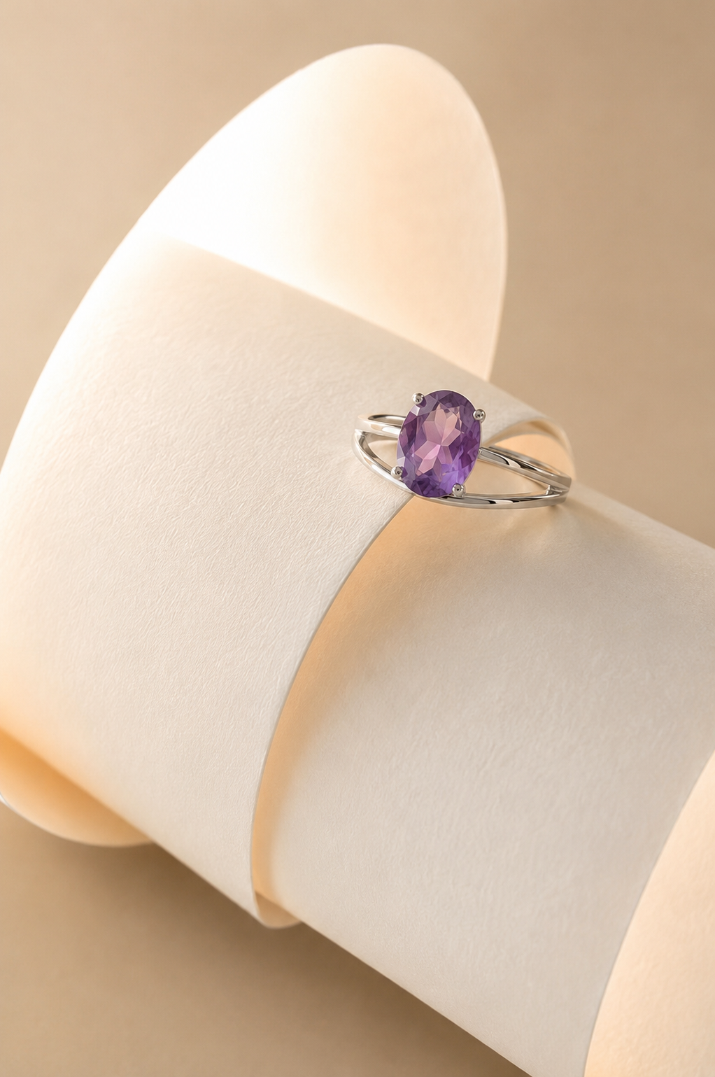 The Whisper of Serenity Amethyst Ring Onaar Gracious