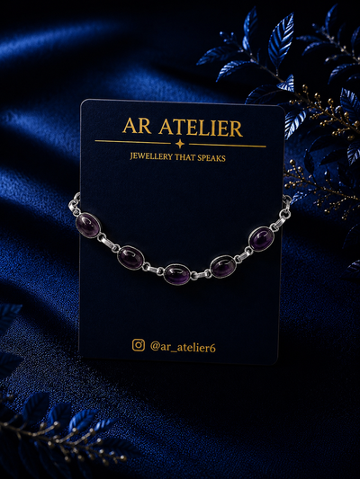 The Moonlit Serenity Amethyst Bracelet (WOMEN) Onaar Gracious
