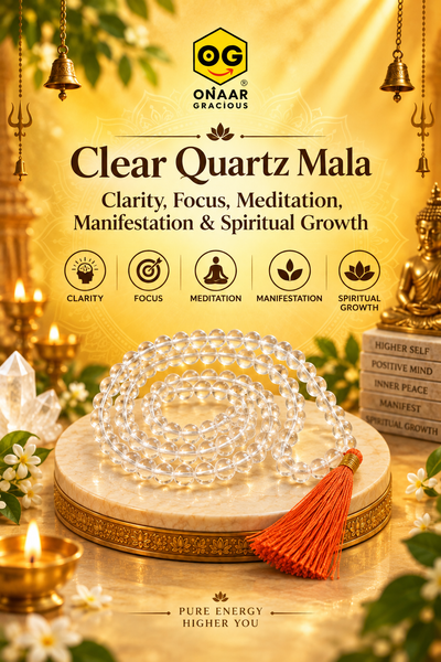 Clear Quartz Mala Onaar Gracious