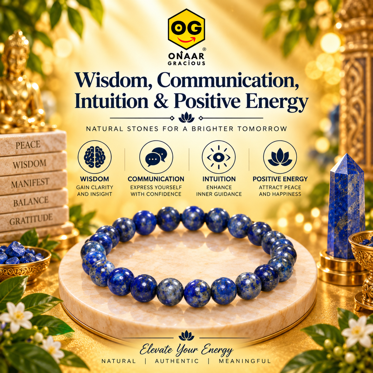 Lapis Lazuli Bracelet Onaar Gracious
