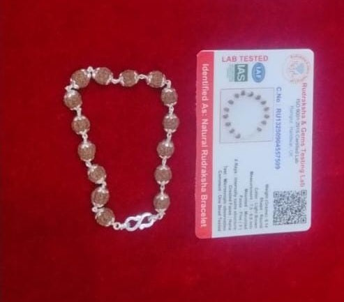 Silver Rudraksha Bracelet(Energized) Onaar Gracious