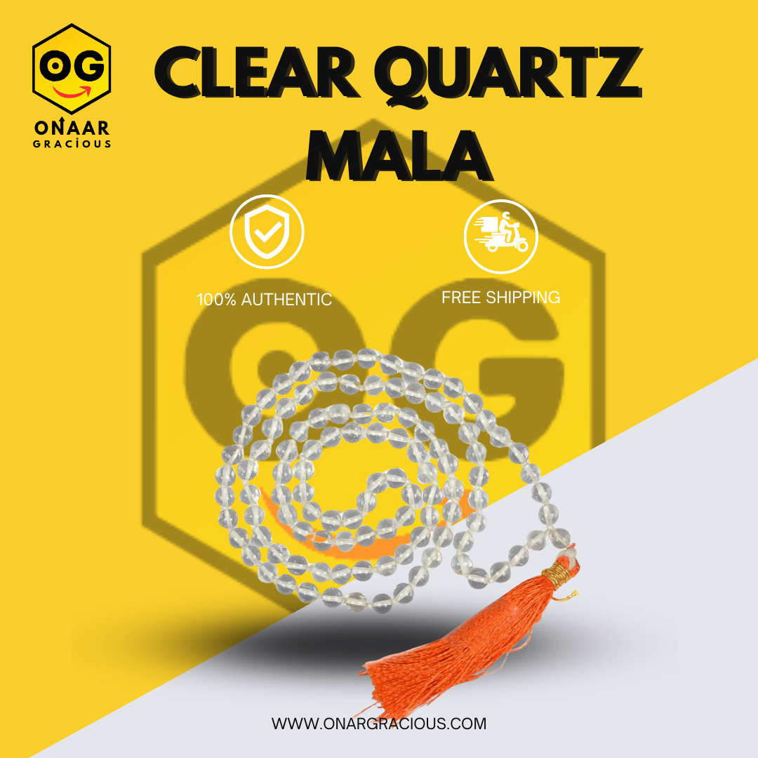 Clear Quartz Mala Onaar Gracious