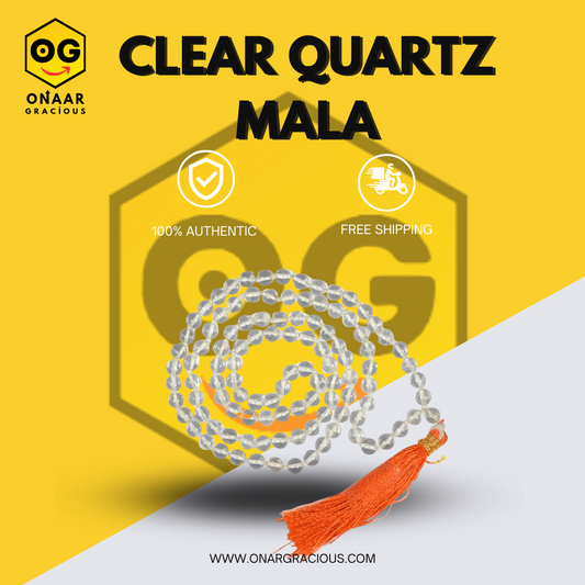 Clear Quartz Mala Onaar Gracious