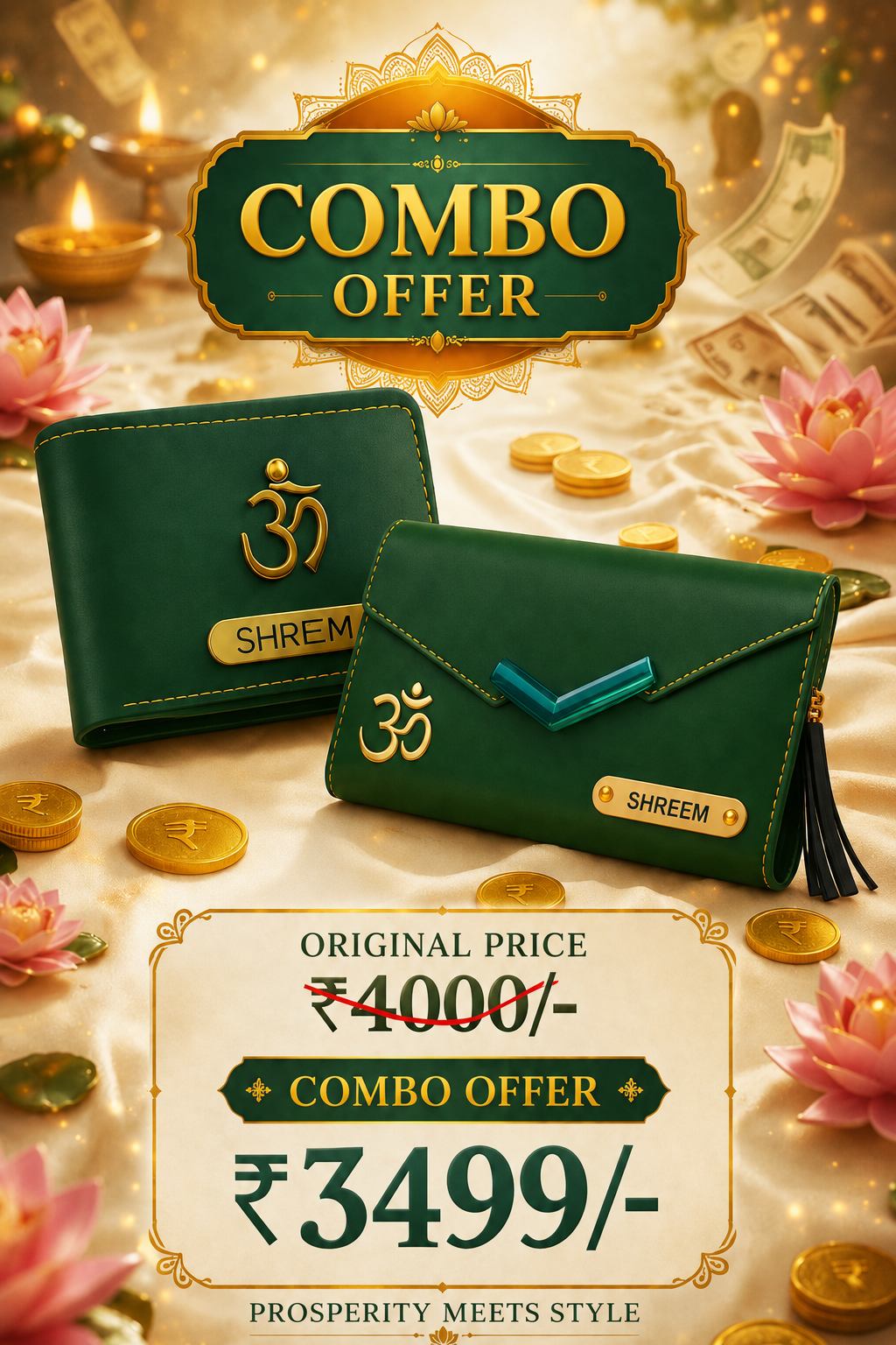 Male & Female wallets(मनी Flow)Combo Offer Onaar Gracious