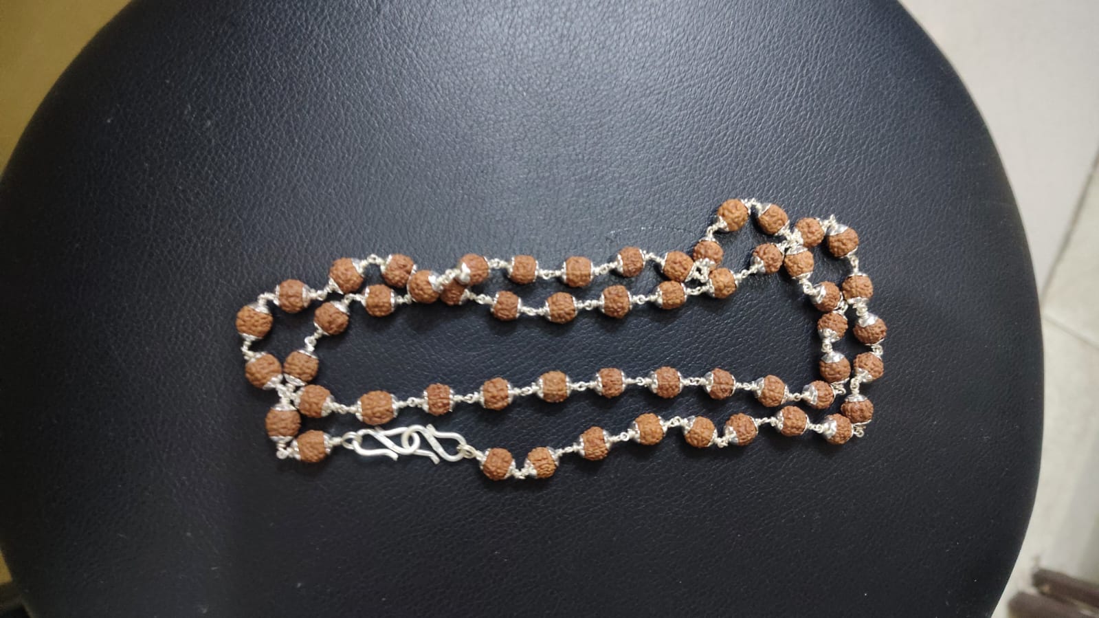 Rudraksha Silver 54 beads mala Onaar Gracious