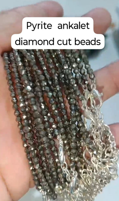 Pyrite Anklet (Diamond cut) Onaar Gracious