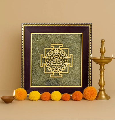 Shree Yantra on Pyrite Onaar Gracious